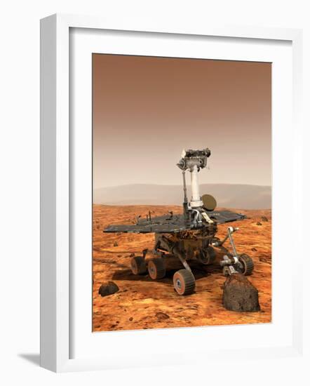 Artists Rendition of Mars Rover-Stocktrek Images-Framed Photographic Print