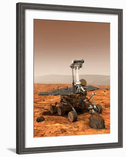 Artists Rendition of Mars Rover-Stocktrek Images-Framed Photographic Print