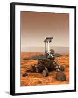 Artists Rendition of Mars Rover-Stocktrek Images-Framed Photographic Print