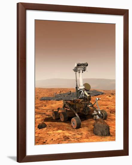 Artists Rendition of Mars Rover-Stocktrek Images-Framed Photographic Print