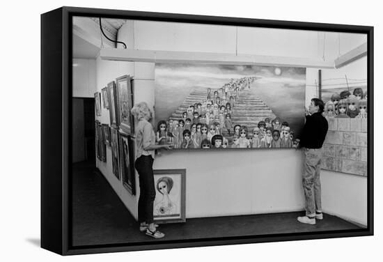 Artists Walter Keane and Margaret Keane Hanging Work Up, Tennessee, 1965-Bill Ray-Framed Stretched Canvas