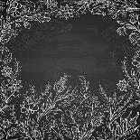 Abstract Hand Drawn Black Background-Artness-Framed Art Print
