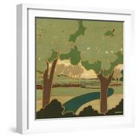 Arts and Crafts Landscape I-Wendy Russell-Framed Art Print