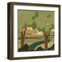 Arts and Crafts Landscape I-Wendy Russell-Framed Art Print