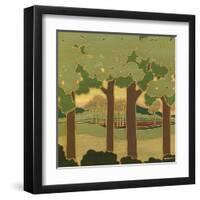 Arts and Crafts Landscape II-Wendy Russell-Framed Art Print