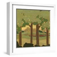 Arts and Crafts Landscape II-Wendy Russell-Framed Art Print