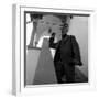 Arturo Benedetti Michelangeli on the Stairs at His Home Near Lugano-null-Framed Photographic Print