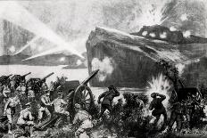 WW1 - British Field-Artillery Shelling a Turkish Fort-Arturo Bianchini-Art Print