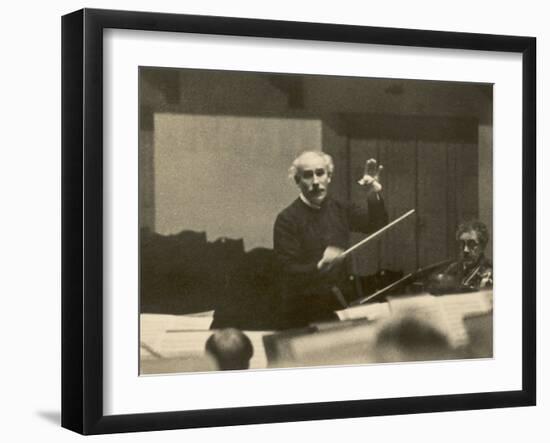 Arturo Toscanini Italian Conductor Known for His Dynamic Style Conducting in 1936-null-Framed Photographic Print