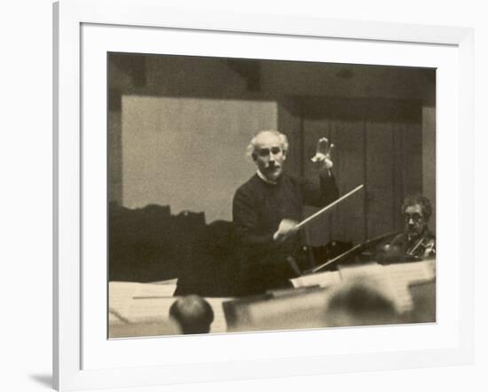 Arturo Toscanini Italian Conductor Known for His Dynamic Style Conducting in 1936-null-Framed Photographic Print