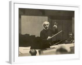 Arturo Toscanini Italian Conductor Known for His Dynamic Style Conducting in 1936-null-Framed Photographic Print