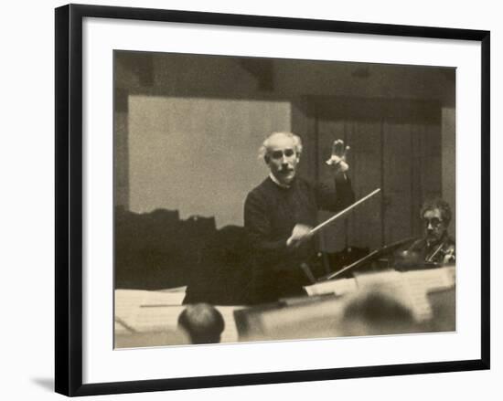 Arturo Toscanini Italian Conductor Known for His Dynamic Style Conducting in 1936-null-Framed Photographic Print