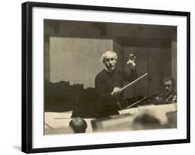 Arturo Toscanini Italian Conductor Known for His Dynamic Style Conducting in 1936-null-Framed Photographic Print