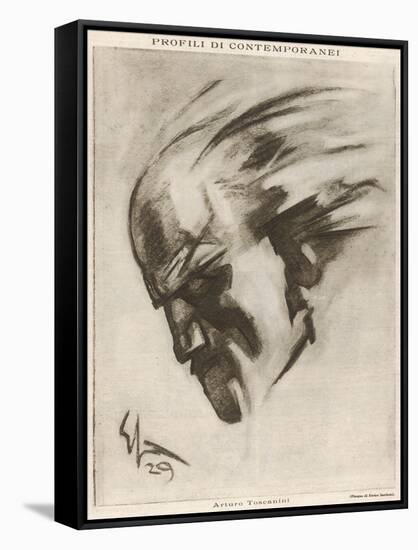 Arturo Toscanini Italian Conductor, known for His Dynamic Style-null-Framed Stretched Canvas