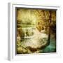 Artwork In Retro Style - Waterfall-Maugli-l-Framed Art Print