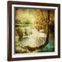 Artwork In Retro Style - Waterfall-Maugli-l-Framed Art Print