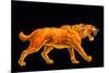 Artwork of a Sabre-toothed Cat (Smilodon Sp.)-Joe Tucciarone-Mounted Photographic Print