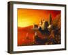 Artwork of a Space Colony on the Surface of Mars-Detlev Van Ravenswaay-Framed Premium Photographic Print