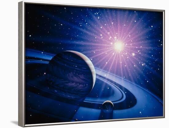 Artwork of a White Dwarf Nova-Joe Tucciarone-Framed Photographic Print