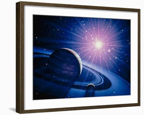 Artwork of a White Dwarf Nova-Joe Tucciarone-Framed Photographic Print