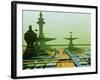 Artwork of An Alien City on a Circuit Board-Julian Baum-Framed Photographic Print