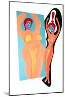 Artwork of An Anorexic Woman Looking In a Mirror-Paul Brown-Mounted Photographic Print