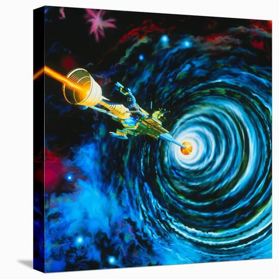Artwork of Bussard RamScoop Starship-Julian Baum-Stretched Canvas