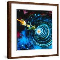 Artwork of Bussard RamScoop Starship-Julian Baum-Framed Premium Photographic Print