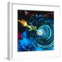 Artwork of Bussard RamScoop Starship-Julian Baum-Framed Premium Photographic Print