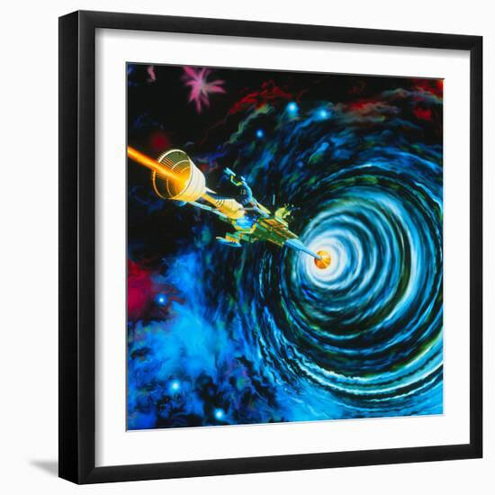 Artwork of Bussard RamScoop Starship-Julian Baum-Framed Premium Photographic Print