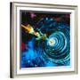 Artwork of Bussard RamScoop Starship-Julian Baum-Framed Premium Photographic Print