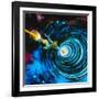 Artwork of Bussard RamScoop Starship-Julian Baum-Framed Photographic Print