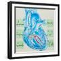 Artwork of Cardiac Arrhythmia with Heart & ECGs-John Bavosi-Framed Premium Photographic Print