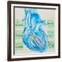 Artwork of Cardiac Arrhythmia with Heart & ECGs-John Bavosi-Framed Photographic Print