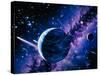 Artwork of Comets Passing the Earth-Joe Tucciarone-Stretched Canvas