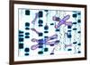 Artwork of DNA Sequences And Chromosomes-PASIEKA-Framed Photographic Print