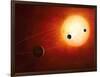 Artwork of Exoplanets around Nearby Star-null-Framed Photographic Print