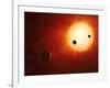 Artwork of Exoplanets around Nearby Star-null-Framed Photographic Print