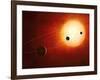 Artwork of Exoplanets around Nearby Star-null-Framed Photographic Print