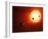 Artwork of Exoplanets around Nearby Star-null-Framed Photographic Print