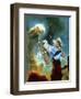 Artwork of Hubble Space Telescope And Eagle Nebula-David Ducros-Framed Premium Photographic Print