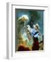 Artwork of Hubble Space Telescope And Eagle Nebula-David Ducros-Framed Premium Photographic Print