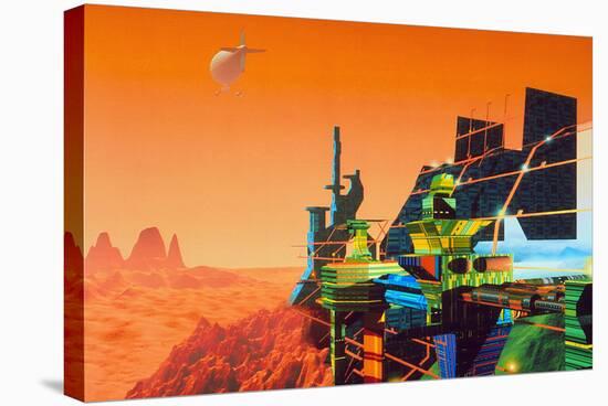Artwork of Mars Terraforming Greenhouse-Julian Baum-Stretched Canvas