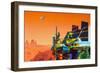 Artwork of Mars Terraforming Greenhouse-Julian Baum-Framed Photographic Print