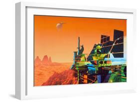 Artwork of Mars Terraforming Greenhouse-Julian Baum-Framed Photographic Print