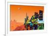 Artwork of Mars Terraforming Greenhouse-Julian Baum-Framed Photographic Print