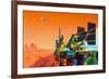 Artwork of Mars Terraforming Greenhouse-Julian Baum-Framed Photographic Print