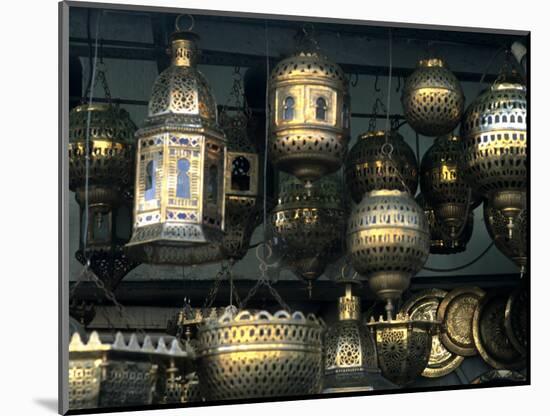 Artwork of Moroccan Brass Lanterns, Casablanca, Morocco-Bill Bachmann-Mounted Photographic Print