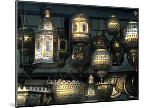 Artwork of Moroccan Brass Lanterns, Casablanca, Morocco-Bill Bachmann-Mounted Photographic Print