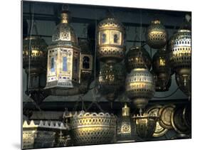 Artwork of Moroccan Brass Lanterns, Casablanca, Morocco-Bill Bachmann-Mounted Photographic Print